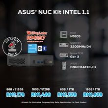 Load image into Gallery viewer, # DOTATECH ASUS NUC Kit INTEL 1.1 - CUSTOM PC GAMING PACKAGE # RAM/SSD Option (s)