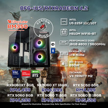 Load image into Gallery viewer, # DOTATECH BF6-IU5/RTXRADEON 4.2 PC GAMING PACKAGE 16GB DDR5 / 1TB Nvme / CPU U5 225F With GPU Option(s)