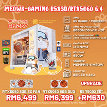 Load image into Gallery viewer, # DOTATECH MEOWS-GAMING R5X3D/RTX5060 6.4 - CUSTOM PC GAMING PACKAGE # R5 8400F / R5 7500X3D + GPU Option(s)