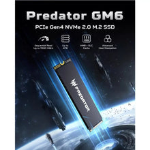 Load image into Gallery viewer, Acer Predator GM6 PCIe Gen4×4 M.2 2280 1TB / 2TB / 4TB Performance SSD Read Write Up To 7200 6200 MB/s HBM SLC