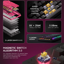 Load image into Gallery viewer, MCHOSE Mix87 Hall Effect Magnetic Switch Gaming Keyboard / Mount Tai Magnetic Switch GT
