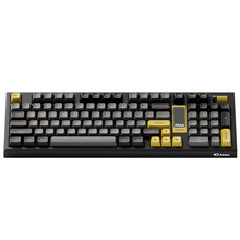 Load image into Gallery viewer, Akko Black & Gold 5098B Multi Modes Hot-Swappable RGB Mechanical Gaming Keyboard With TFT LCD Screen