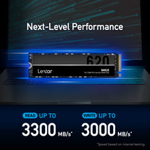 Load image into Gallery viewer, Lexar NM620 PCIe Gen 3x4 NVMe M.2 2280 Solid State Drive SSD 256GB / 512GB / 1TB / 2TB