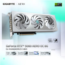 Load image into Gallery viewer, GIGABYTE GeForce RTX 5060 AERO OC 8GB GDDR7 28Gbps 128bit 3840CC PCIe5.0 DX12 NVIDIA DLSS 4 GV-N5060AERO OC-8GD