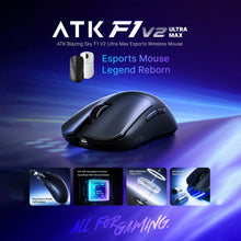 Load image into Gallery viewer, ATK Blazing Sky F1 V2 Ultra Max 8k Hz Esports Wireless Mouse PAW3395Utra NORDIC 54L15 800mAH 54g 2.4G Black / White