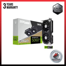 Load image into Gallery viewer, ZOTAC GAMING GeForce RTX 5060 Ti / Twin Edge / Twin Edge OC White Edition / 8GB / 16GB GDDR7 2602 MHz Dual Fan SFF-Ready