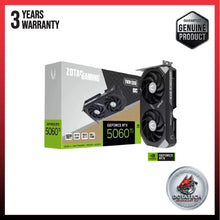 Load image into Gallery viewer, ZOTAC GAMING GeForce RTX 5060 Ti / Twin Edge / Twin Edge OC White Edition / 8GB / 16GB GDDR7 2602 MHz Dual Fan SFF-Ready