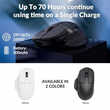 Load image into Gallery viewer, Keychron M7 Wireless Optical 63g Lightweight Gaming Mouse Black / White