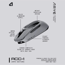 Load image into Gallery viewer, ARYE RCC-1 Gaming Mouse 46g / 8K Hz Polling Rate / Carbon Fiber / 3950 Flagship Sensor Grey
