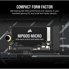 Load image into Gallery viewer, CORSAIR MP600 MICRO 1TB / 2TB PCIe 4.0 Gen4 x4 NVMe M.2 2242 Solid State Drive SSD
