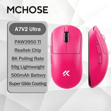 Load image into Gallery viewer, MCHOSE A7 V2 Ultra / Ultra+ Lightweight 59g Gaming Mouse 8K Polling / PAW3950 TI / Charging Dock