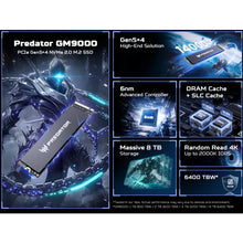 Load image into Gallery viewer, Acer Predator GM9000 PCIe Gen5x4 NVMe 2.0 M.2 2280 Internal SSD 1TB / 2TB