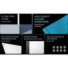 Load image into Gallery viewer, VOICSKY SKY PRO SERIES Ultra Thin 1mm / Super-Thin 1.5mm Tempered Glass Mouse Pad / 500×430mm XL Size / LIGHT / DARK
