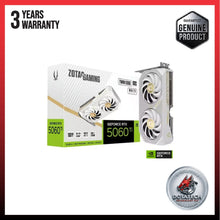 Load image into Gallery viewer, ZOTAC GAMING GeForce RTX 5060 Ti / Twin Edge / Twin Edge OC White Edition / 8GB / 16GB GDDR7 2602 MHz Dual Fan SFF-Ready