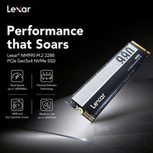Load image into Gallery viewer, Lexar NM990 4TB M.2 2280 PCIe Gen5x4 NVMe SSD / up to 14000MB/s read, 11000MB/s write