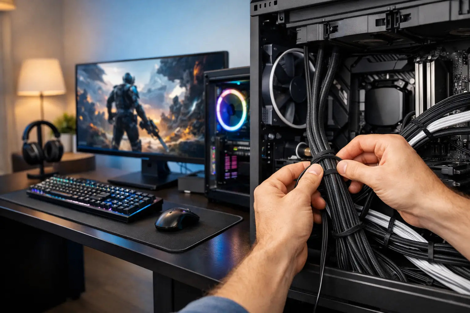 How to Improve PC Cable Management in a Gaming Setup