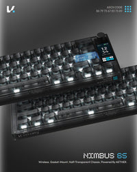 VOICSKY NIMBUS 65 Wireless Tri-mode Mechanical Keyboard With Dynamic Screen TONE Linear Switch Dark