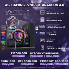 Load image into Gallery viewer, # DOTATECH AG-GAMING R7/ARCRTXRADEON 4.0 - CUSTOM PC GAMING PACKAGE #  R7 8700F + GPU Option(s)
