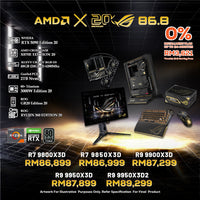 AMDxROGxEdition20 86.8 Gaming PC Package W/ Monitor Keyboard Mouse 48GB DDR5 / 48GB DDR5 / RTX5090