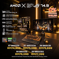 AMDxROGxEdition20 74.9 Gaming PC Package W/ Monitor Keyboard Mouse 48GB DDR5 / 48GB DDR5 / RTX5090