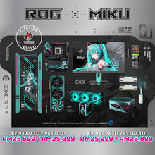 Load image into Gallery viewer, DOTATECH AMD x ROG x HATSUNE MIKU 25.6  - CUSTOM PC GAMING PACKAGE # RTX 5080 + CPU OPTION(S)
