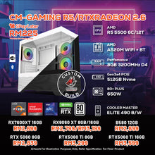 Load image into Gallery viewer, # DOTATECH CM-GAMING R5/RTXRADEON 2.6 - CUSTOM PC GAMING PACKAGE # R5 5500 + GPU Option(s)
