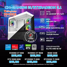 Load image into Gallery viewer, # DOTATECH CM-GAMING i5/RTXRADEON 3.1 - CUSTOM PC GAMING PACKAGE # i5-12400F + GPU Option(s)
