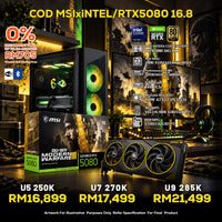 DOTATECH COD MSIxiNTEL/RTX5080 16.8 PC GAMING PACKAGE / 32GB DDR5 / 1TB SSD / RTX 5080 16G + CPU OPTIONS