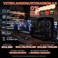 DOTATECH VXT2M AMDX3D/RTXRADEON 4.3 - PC GAMING PACKAGE / 16GB DDR5 / 1TB SSD / R5 8400F + GPU OPTION(S)