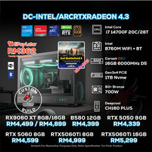 Load image into Gallery viewer, # DOTATECH  DC-INTEL/ARCRTXRADEON 4.3 - CUSTOM PC GAMING PACKAGE # i7-14700F + GPU Option(s)
