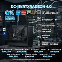 DOTATECH DC-i5/RTXRADEON 4.0 PC GAMING PACKAGE / 16GB DDR4 / 1TB SSD / i5 14400F + GPU OPTIONS