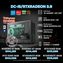 Load image into Gallery viewer, # DOTATECH DC-i5/RTXRADEON 3.9 - CUSTOM PC GAMING PACKAGE # i5-14400F + GPU Option(s)
