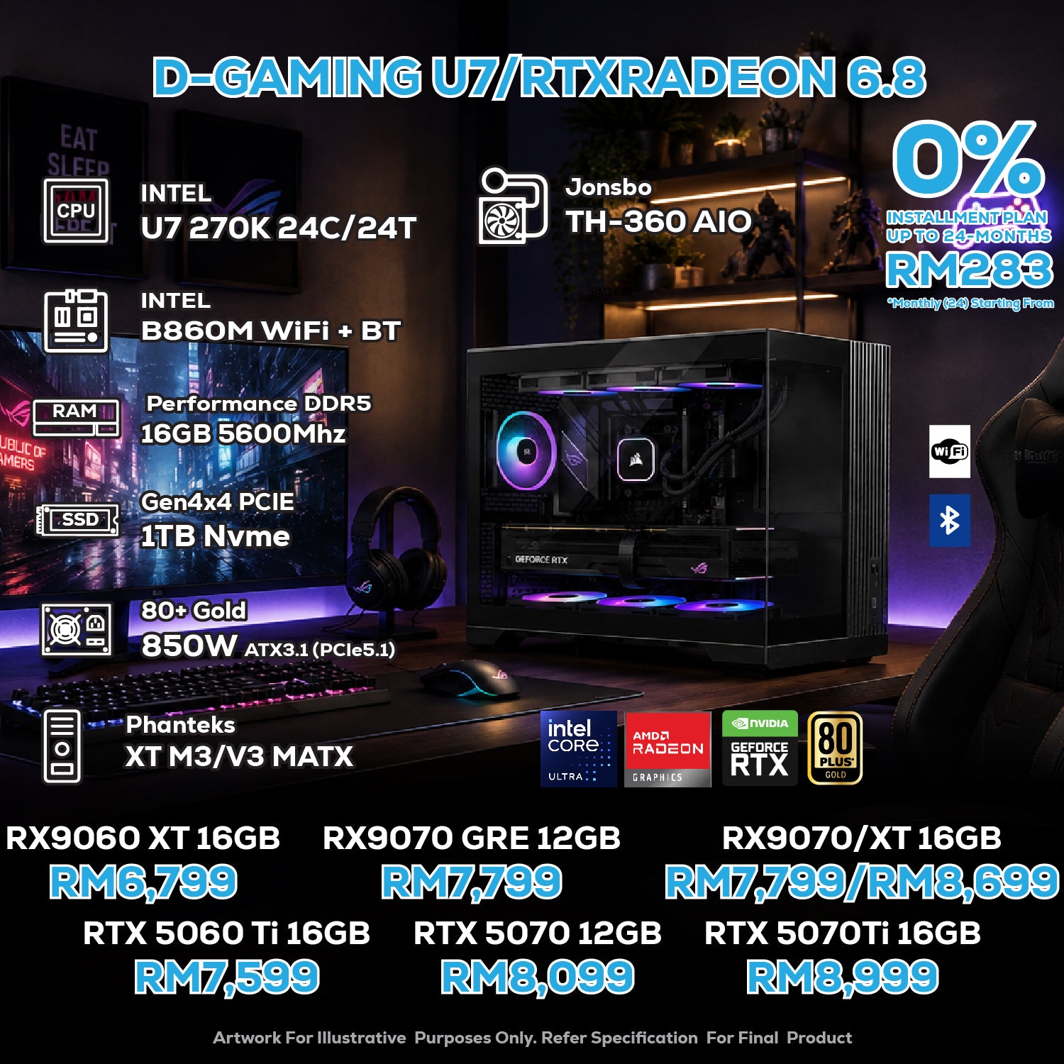 # DOTATECH D-GAMING U7/RTXRADEON 6.8 PC GAMING PACKAGE / 16GB DDR5 / 1 ...