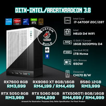 Load image into Gallery viewer, # DOTATECH DITX-INTEL/ARCRTXRADEON 3.8 - CUSTOM PC GAMING PACKAGE # i7-14700F + GPU Option(s)
