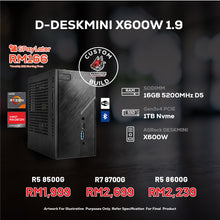 Load image into Gallery viewer, # DOTATECH  D-DESKMINI X600W 1.9 - CUSTOM PC PACKAGE #  CPU OPTION(S) + AMD RADEON GRAPHICS
