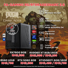 Load image into Gallery viewer, # DOTATECH FA-GAMING R5/RTXRADEONARC 2.6  - CUSTOM PC GAMING PACKAGE #  R5 5500 + GPU Option(s)
