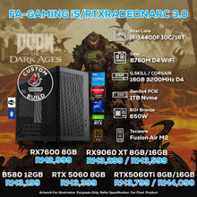 Load image into Gallery viewer, # DOTATECH FA-GAMING i5/RTXRADEONARC 3.0  - CUSTOM PC GAMING PACKAGE #  i5 14400F + GPU Option(s)
