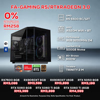 DOTATECH FA-GAMING R5/RTXRADEON 3.0 PC GAMING PACKAGE / 8GB DDR4 / 500GB SSD / R5 5500 + GPU OPTIONS