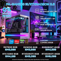 DOTATECH FA-GAMING i5/RTXRADEON 3.6  PC GAMING PACKAGE / 8GB DDR4 / 500GB SSD / i5 14400F + GPU OPTIONS