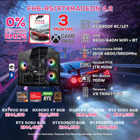 DOTATECH FH6-R5/RTXRADEON 4.2 PC GAMING PACKAGE / 16GB DDR5 / 1TB SSD / R5 8400F + GPU OPTIONS