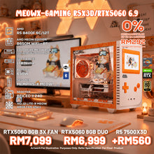 Load image into Gallery viewer, # DOTATECH MEOWX-GAMING R5X3D/RTX5060 6.9 - CUSTOM PC GAMING PACKAGE # AMD Ryzen 5 8400F / 5 7500X3D With GPU Option(s)
