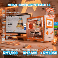 DOTATECH MEOWX-GAMING i57/RTX5060 7.5 - CUSTOM PC GAMING PACKAGE Intel Core i5-14400F With GPU Option(s)