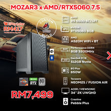Load image into Gallery viewer, # DOTATECH MOZAR3 x AMD/RTX5060 7.5 CUSTOM PC GAMING PACKAGE #
