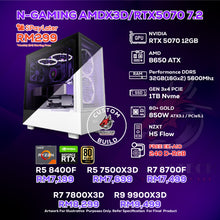 Load image into Gallery viewer, # DOTATECH N-GAMING AMDX3D/RTX5070 7.2 - CUSTOM PC GAMING PACKAGE # CPU Option(s) + RTX 5070 12GB
