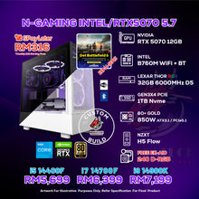 Load image into Gallery viewer, # DOTATECH N-GAMING INTEL/RTX5070 5.7 - CUSTOM PC GAMING PACKAGE # CPU Option(s) + RTX 5070 12GB
