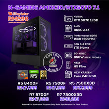 Load image into Gallery viewer, # N-GAMING AMDX3D/RTX5070 7.1 PC GAMING PACKAGE / 16GB DDR5 / 1TB SSD / RTX 5070 12GB + CPU OPTION(S)
