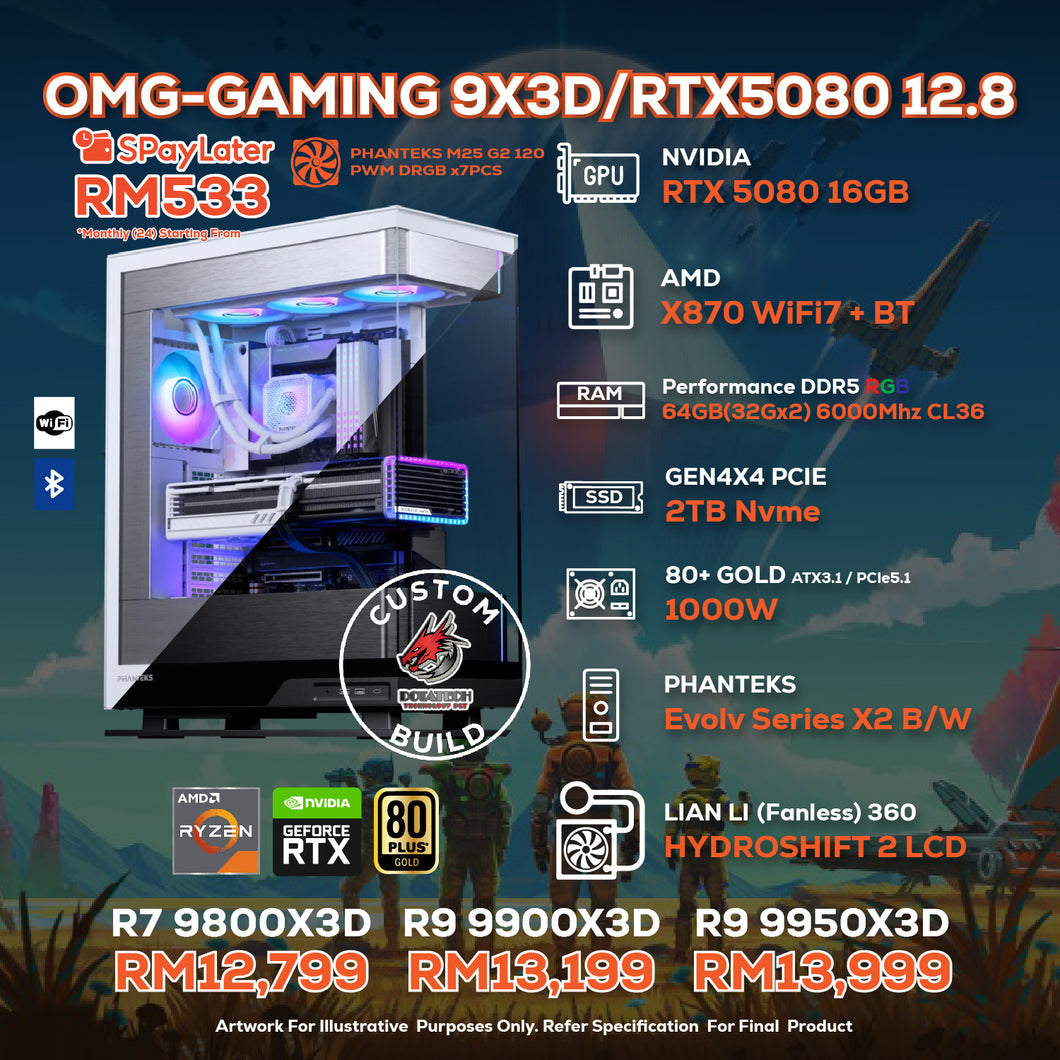 # DOTATECH OMG-GAMING 9X3D/RTX5080 12.8 - CUSTOM PC GAMING PACKAGE / RTX 5080 + CPU Option(s) #