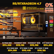 Load image into Gallery viewer, # DOTATECH D-GAMING R5/RTXRADEON 4.7 PC GAMING PACKAGE / 16GB DDR5 / 1TB NVME / CPU R5 8400F + GPU OPTION(S)
