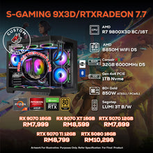 Load image into Gallery viewer, # DOTATECH S-GAMING 9X3D/RTXRADEON 7.7 - CUSTOM PC GAMING PACKAGE # R7 9800X3D + GPU Option(s)
