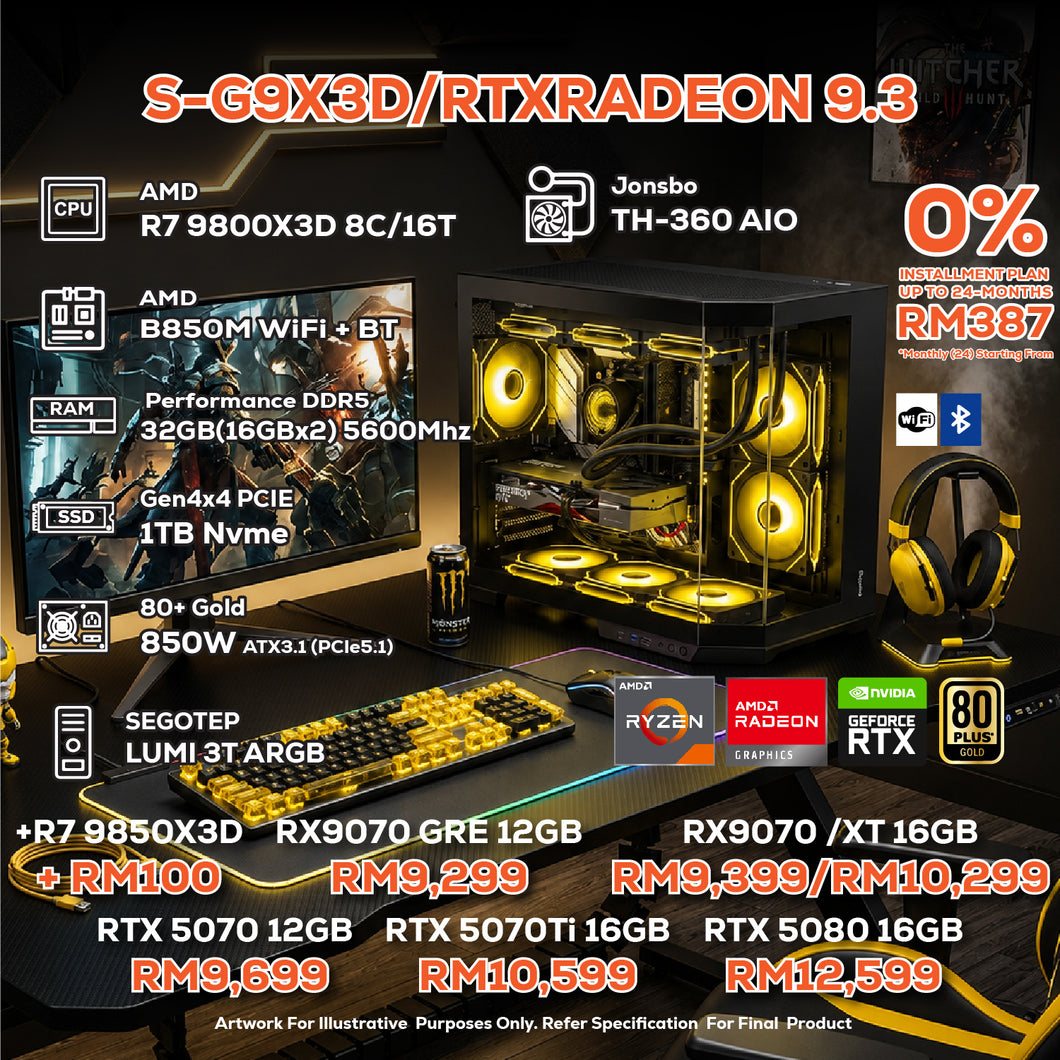 # DOTATECH S-G9X3D/RTXRADEON 9.3 - PC GAMING PACKAGE / 32GB DDR5 / 1TB ...